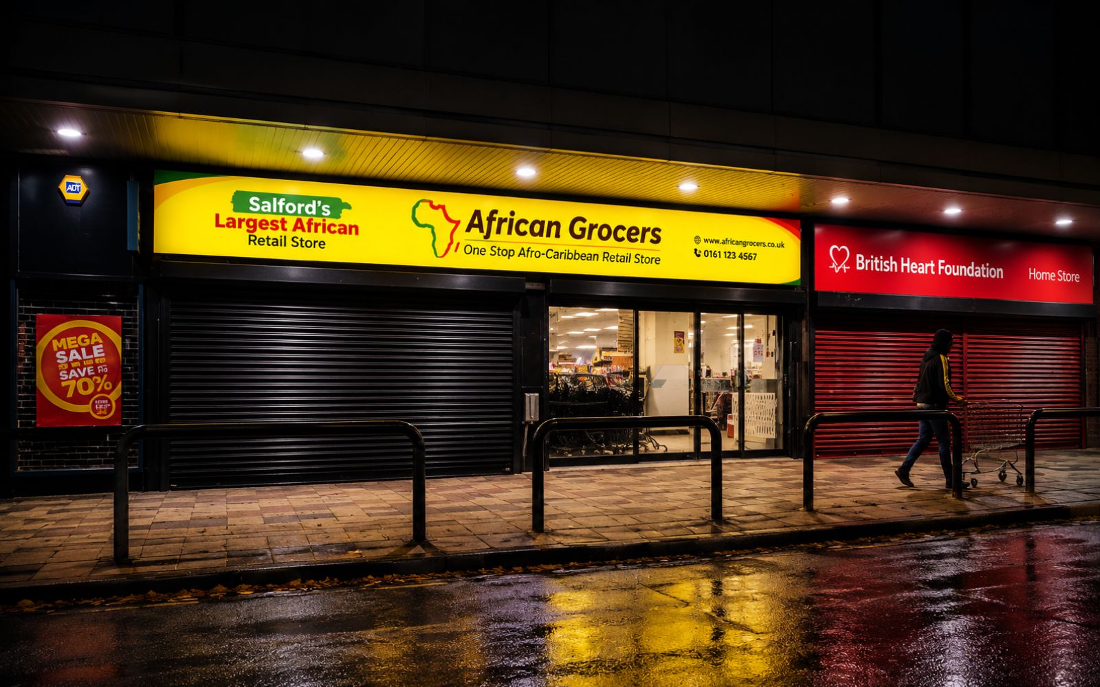 Hexagon Light Boxes project example — Manchester Signs Centre