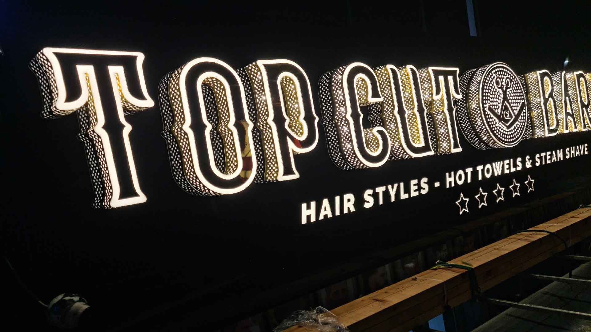 Perforated Side 3D Letters in Manchester