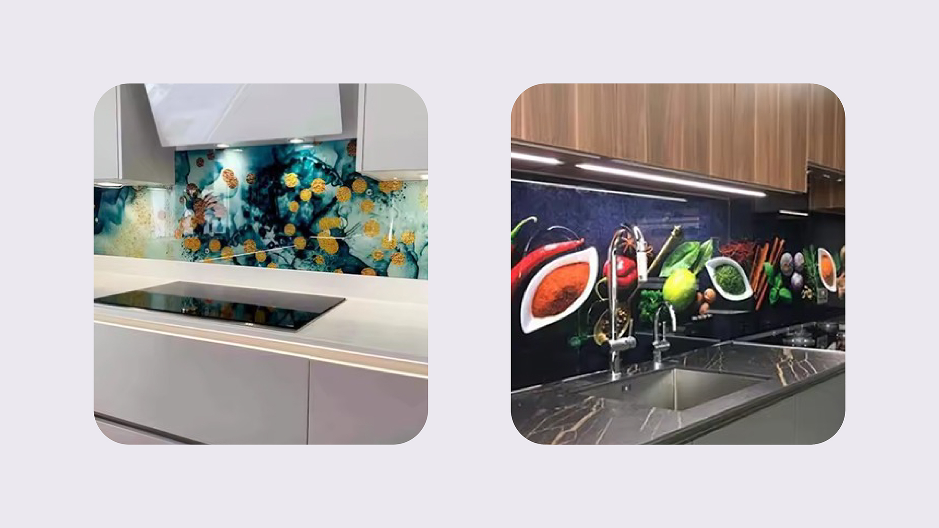 Kitchen glass print